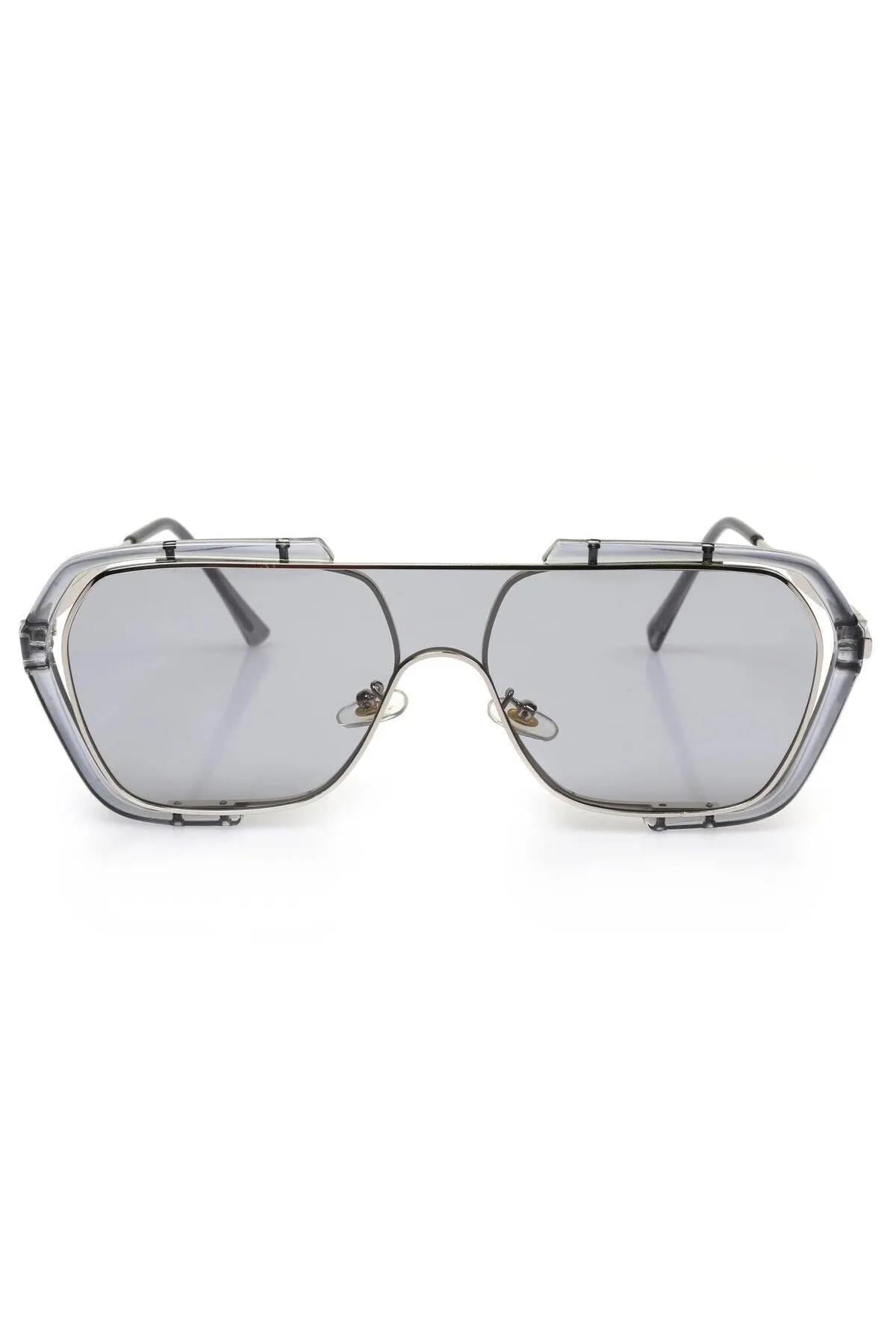 Gri Camlı Gri Çerçeveli Unisex Güneş Gözlüğü
