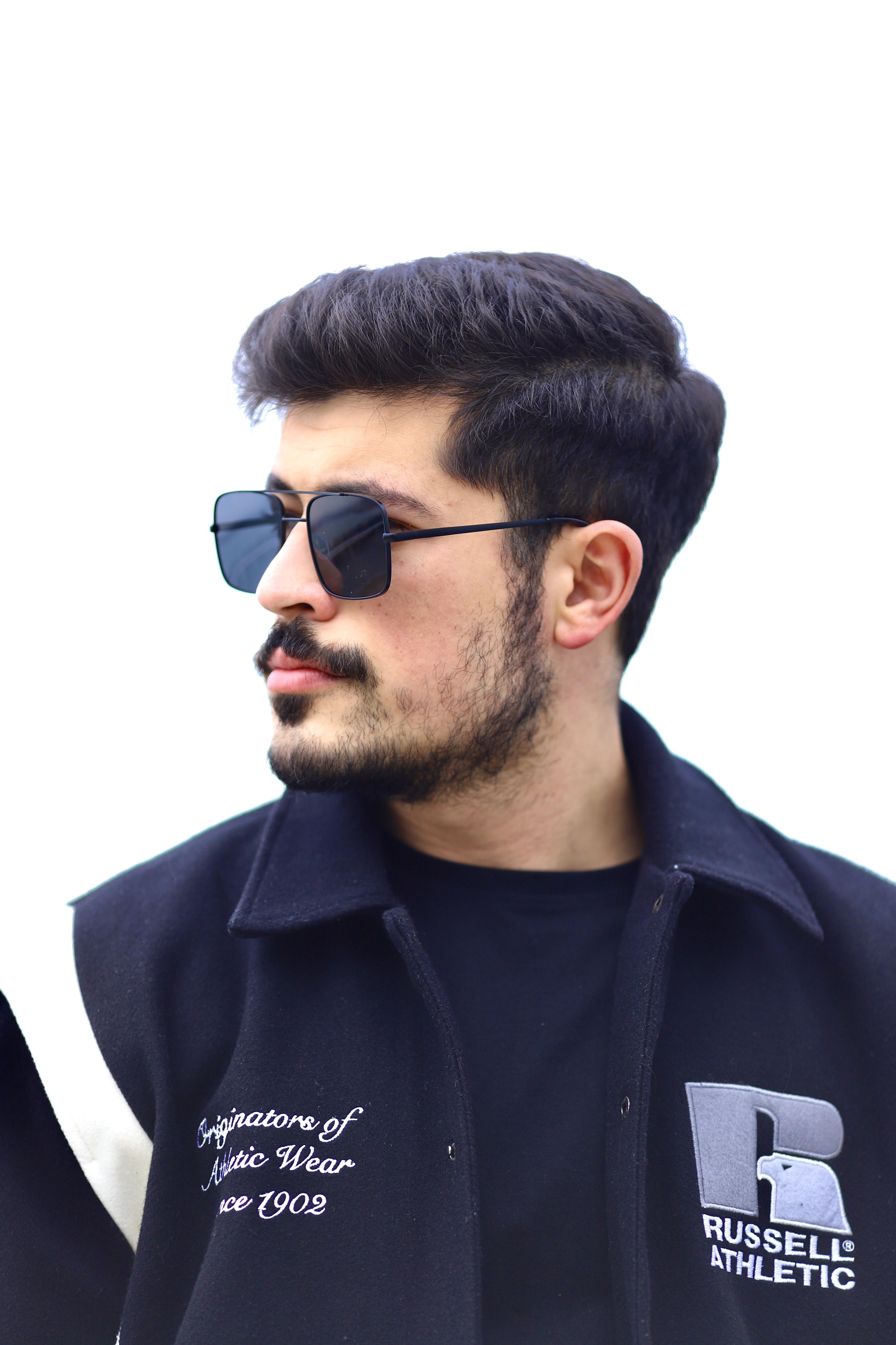 Kare Tasarım Siyah Cam Siyah Polarize Cam Erkek Günel Gözlüğü