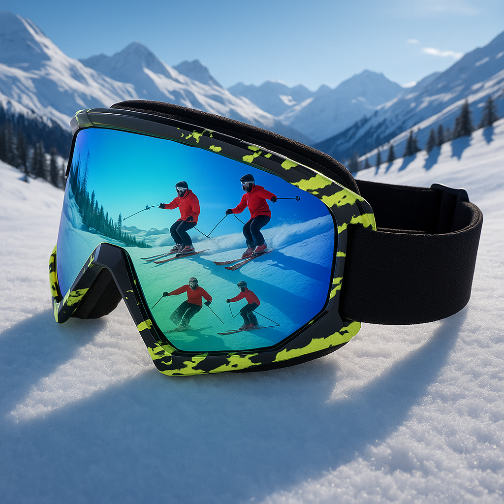 Kayak Gözlüğü Antifog Ventilli Uv Korumalı Güneş Kar Gözlük Aynalı Gökkuşağı Snowboard Glasses Sporu