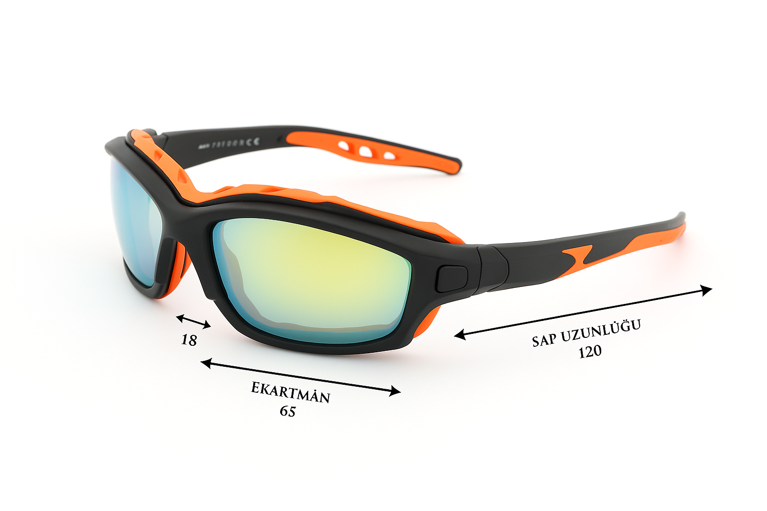 Kayak Gözlüğü Antifog Ventilli Uv Korumalı Güneş Kar Gözlük Turuncu Mavi Aynalı Cam Snowboard Sporu