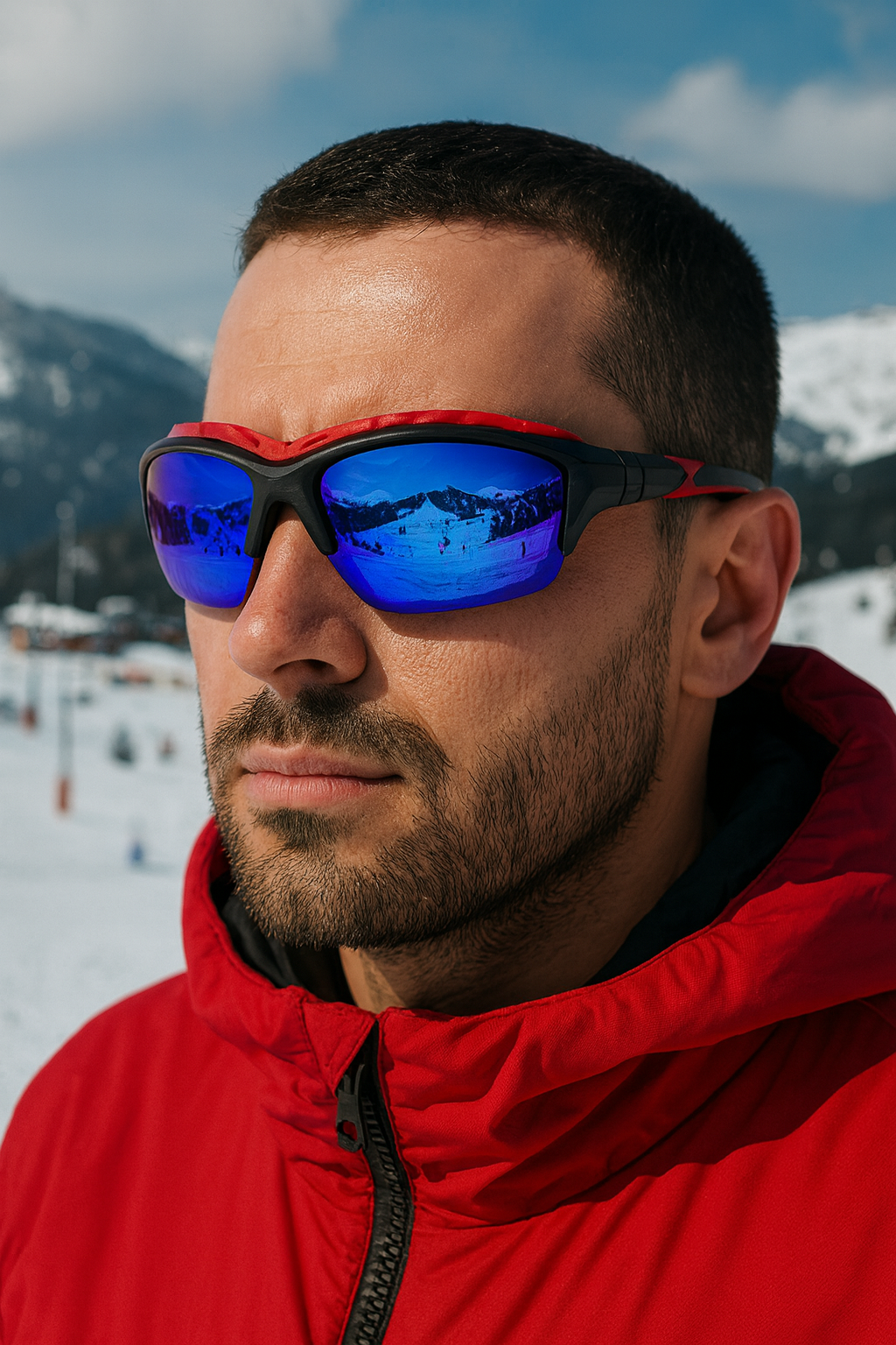 Kayak Gözlüğü Antifog Ventilli Uv Korumalı Güneş Kar Gözlük Mavi Aynalı Snowboard Sporu