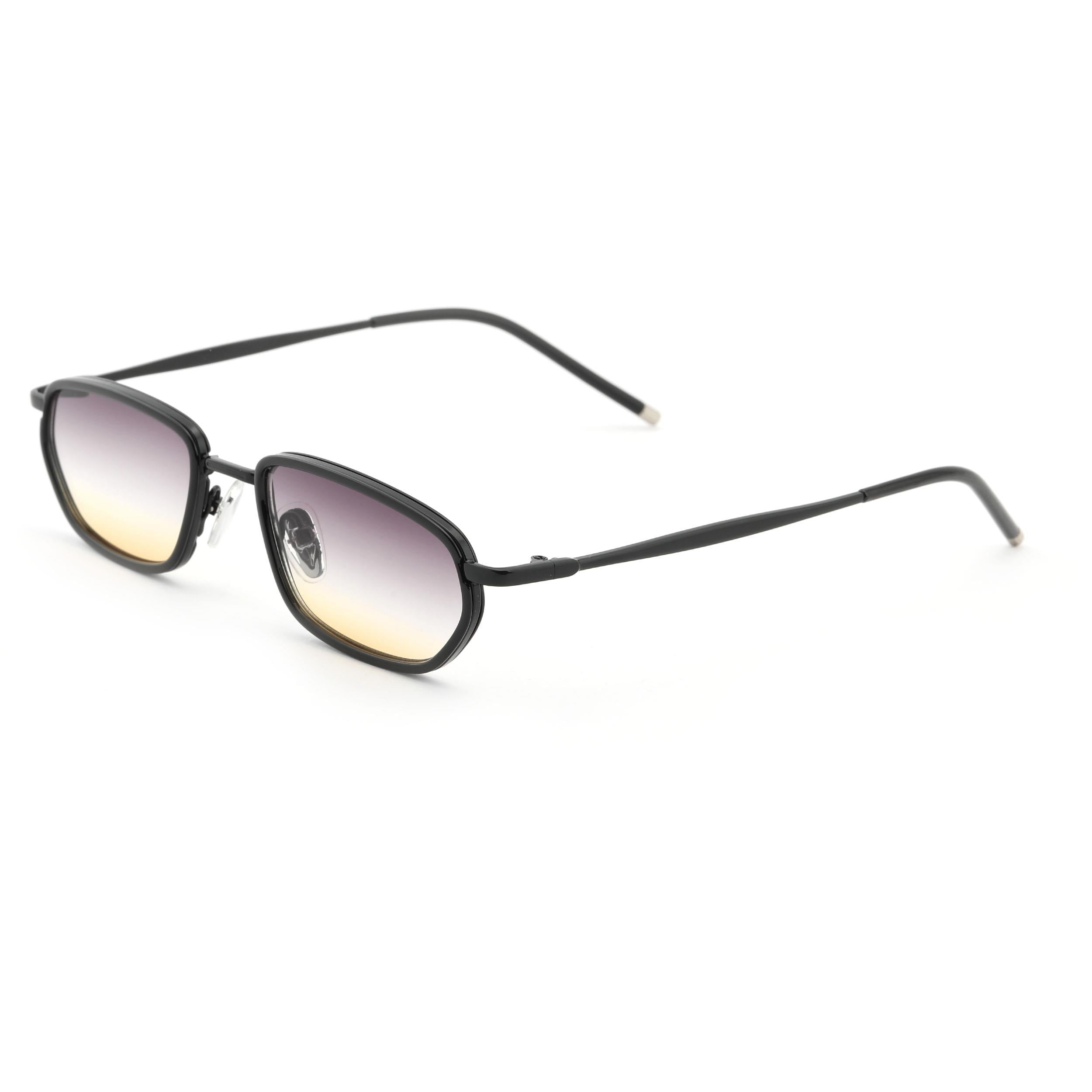 Minimal Geometrik Tasarım Siyah Çerçeve Siyah Çiftrenk Cam Güneş Gözlüğü Kadın&Erkek CE BELGELİ