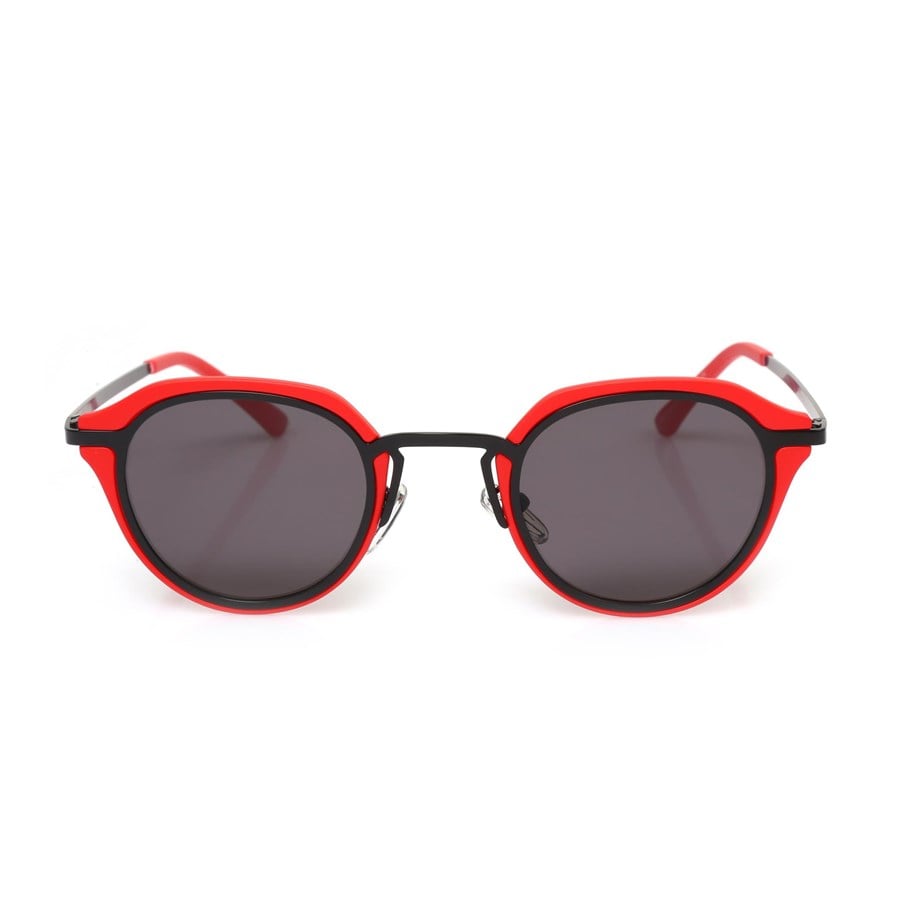 Oval Kırmızı Kemik Çerçeve Unisex Güneş Gözlüğü AE20495120143C66