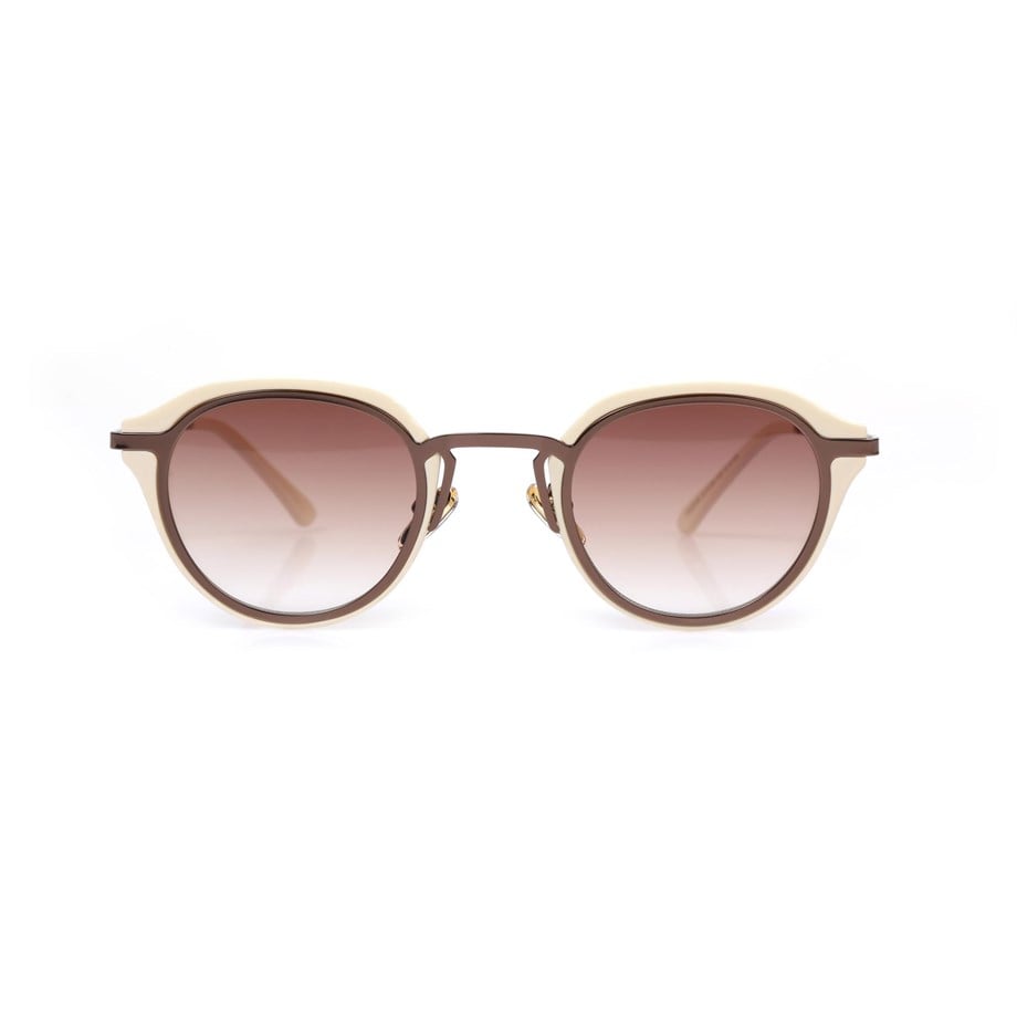 Oval Krem Kemik Çerçeve Unisex Güneş Gözlüğü AE20495120143C45