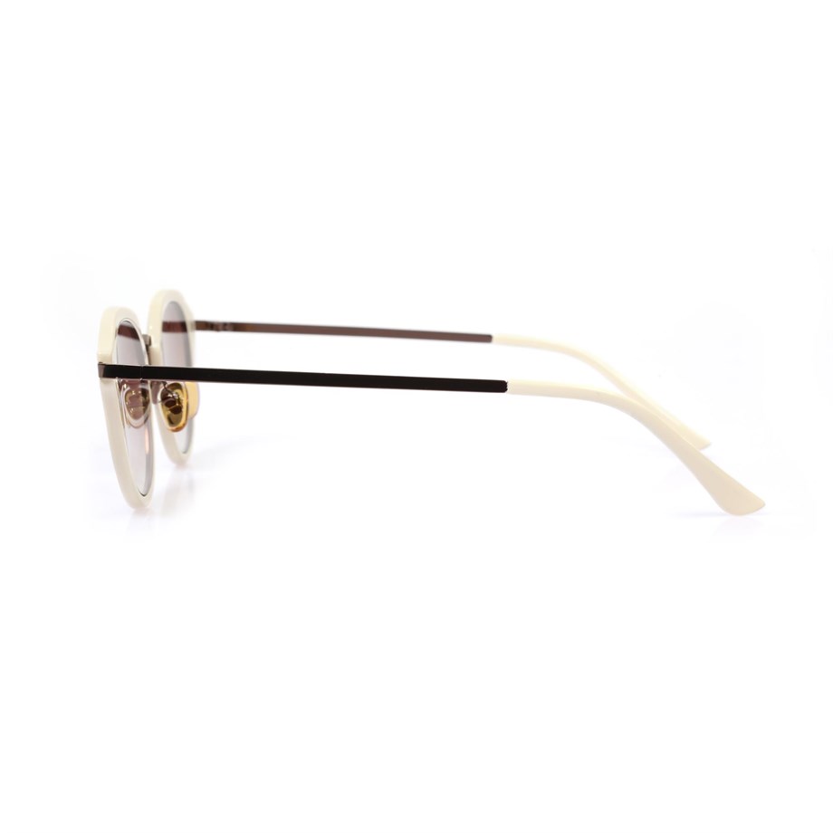 Oval Krem Kemik Çerçeve Unisex Güneş Gözlüğü AE20495120143C45