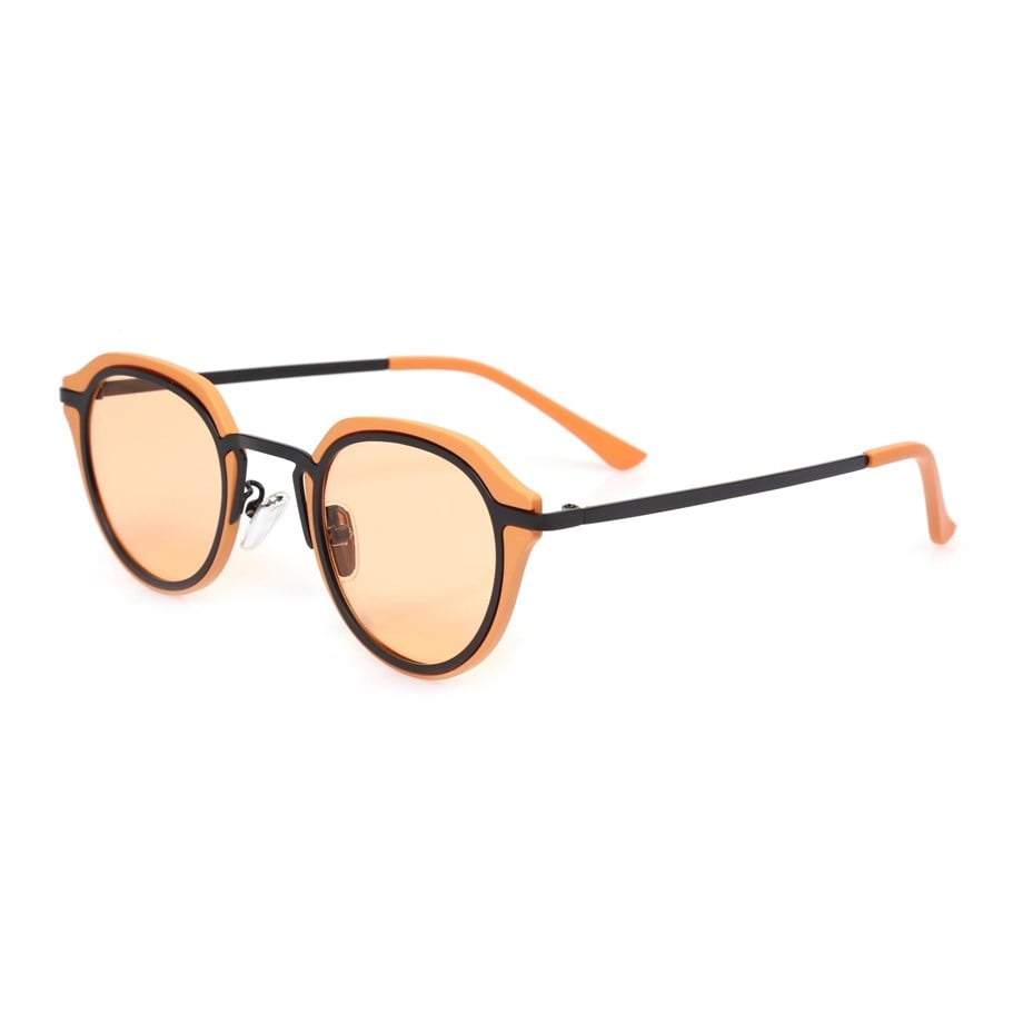 Oval Turuncu Kemik Çerçeve Unisex Güneş Gözlüğü AE20495120143C65