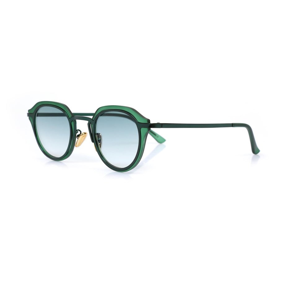 Oval Yeşil Kemik Çerçeve Unisex Güneş Gözlüğü AE20495120143C54