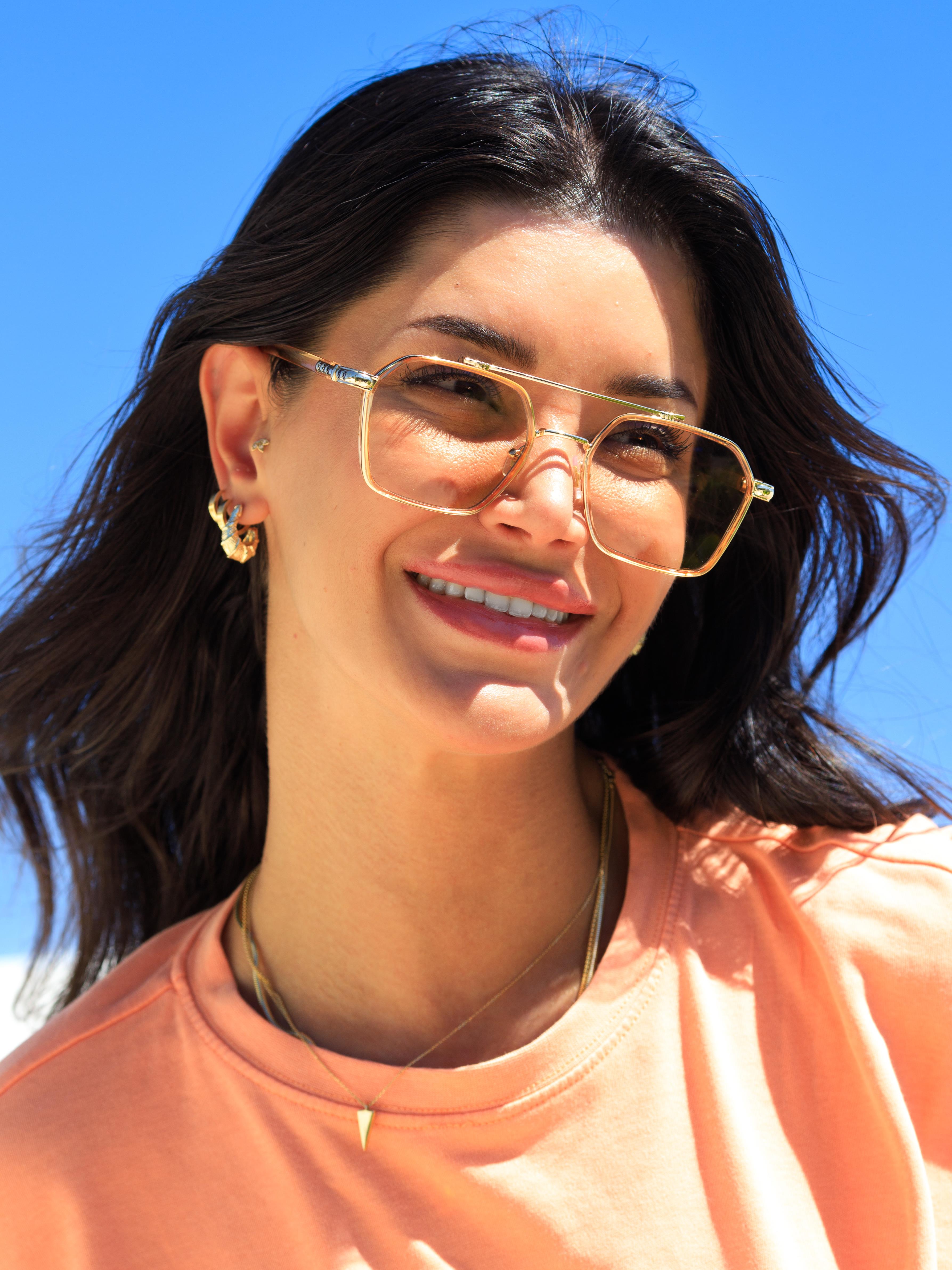 Rose Çerçeve Pembe Cam Kadın Güneş Gözlüğü Ae0039c5c