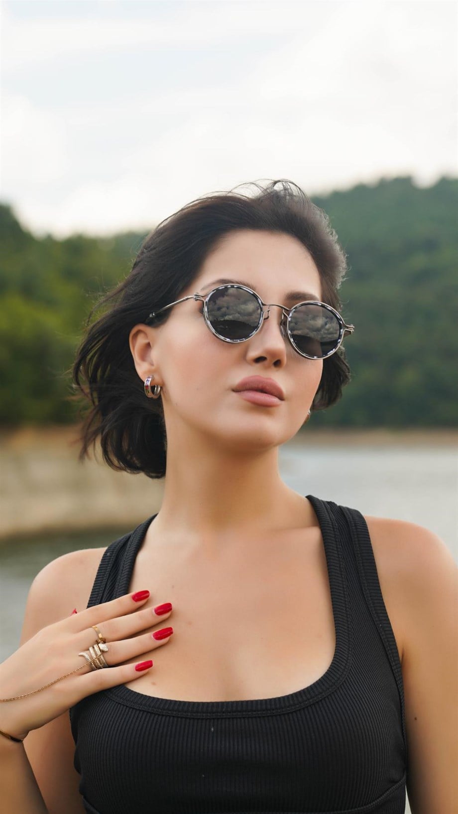 Yuvarlak Kamuflaj Çerçeceli Unisex Güneş Gözlüğü AE2109C9