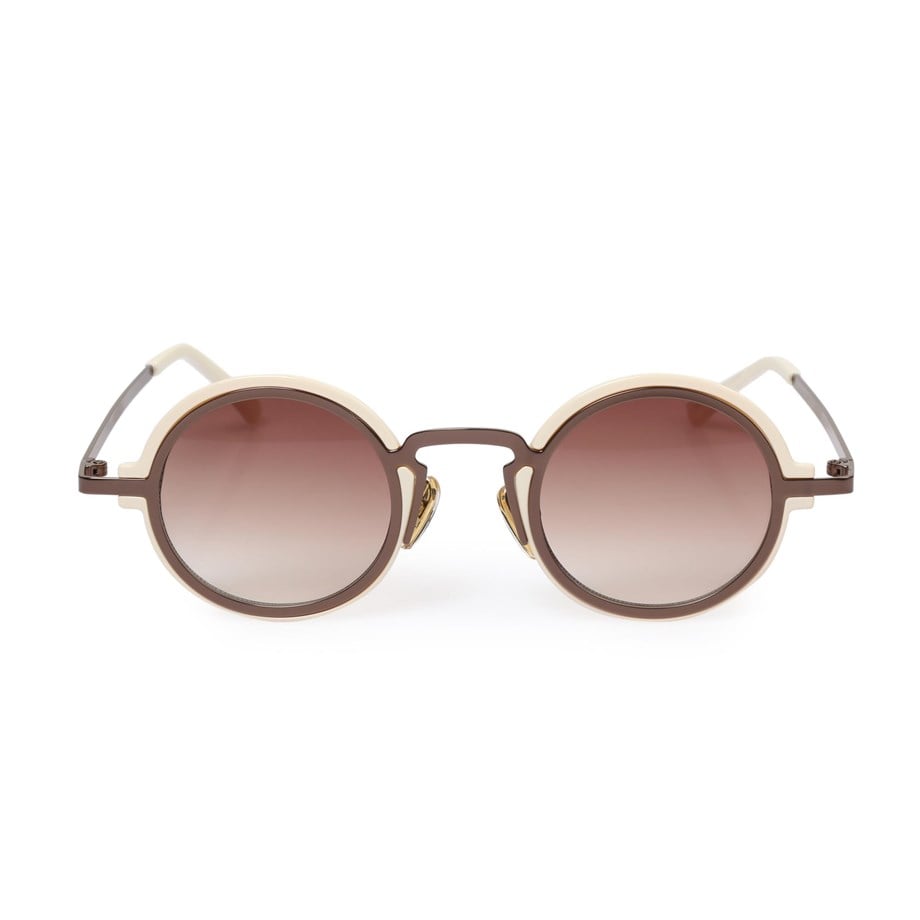 Yuvarlak Krem Çerçeceli Krem Unisex Güneş Gözlüğü AE2104C8 AE2104C8