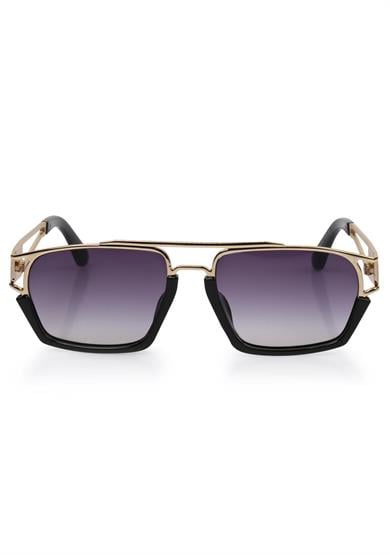 Angel Eyes Mor Camlı Siyah-Gold Çerçeveli Unisex Güneş Gözlüğü AE0918C7