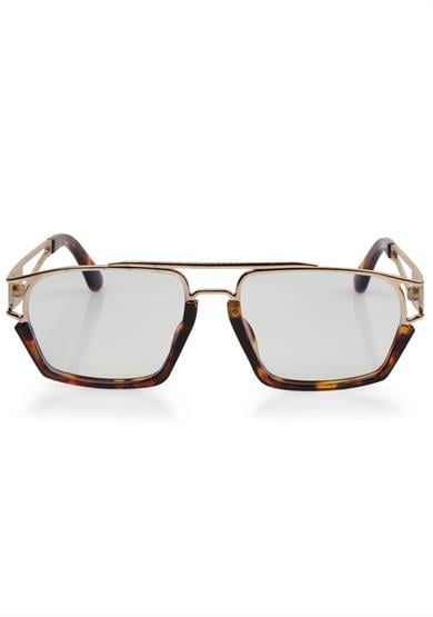 Angel Eyes Şeffaf Camlı Leopar-Gold Çerçeveli Unisex Mavi Işık Koruyucu Gözlüğü AE0918C4BBX