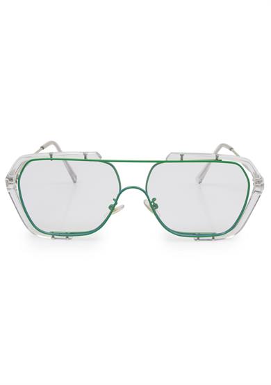 Angel Eyes Şeffaf Camlı Şeffaf-Yeşil Çerçeveli Unisex Mavi Işık Koruyucu Gözlüğü AE31464C6BBX