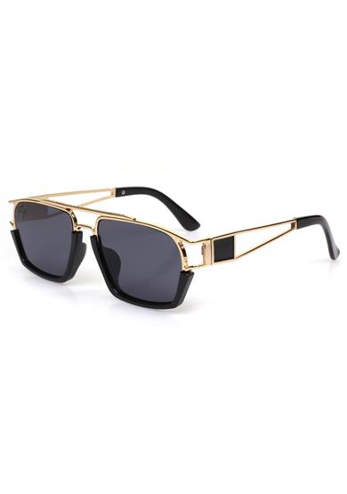 Angel Eyes Siyah Camlı Siyah-Gold Çerçeveli Unisex Güneş Gözlüğü AE0918C7-1