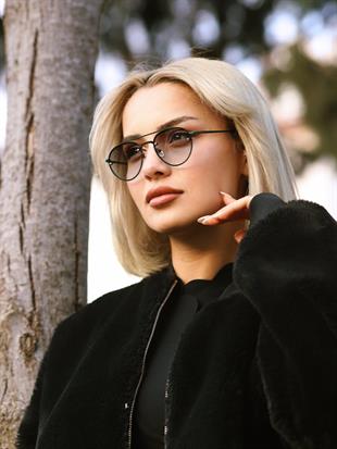 Damla Tasarım Yeşil Çerçeve Yeşil Cam Unisex Güneş Gözlüğü