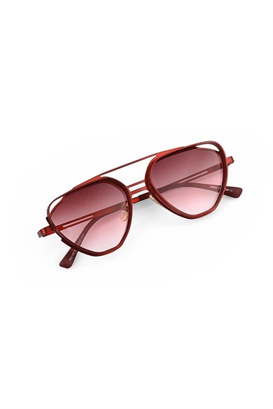 Angel Eyes Bordo Geometrik Çerçeve Unisex Güneş Gözlüğü B4942