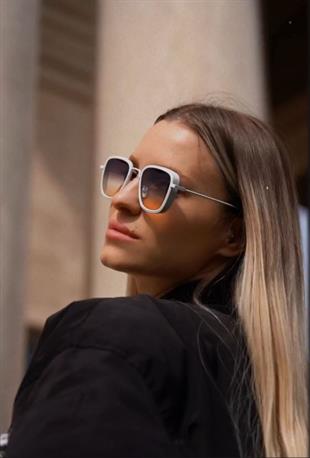 Angel Eyes Degrade Camlı Beyaz Çerçeveli Kadın Güneş Gözlüğü AE2008C19