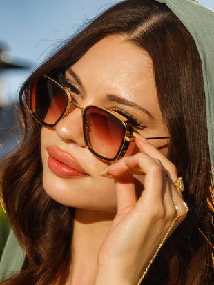 Angel Eyes Dikdörtgen Kahverengi Unisex Güneş Gözlüğü AE2008C5B4470