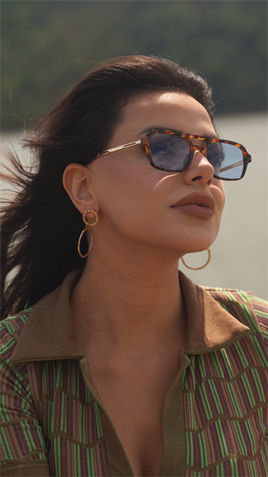 Angel Eyes Dikdörtgen Leopar Unisex Güneş Gözlüğü AE-GM2022C1