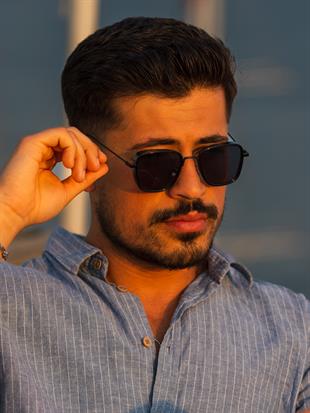 Angel Eyes Dikdörtgen Siyah Unisex Güneş Gözlüğü AE2008C1B4466