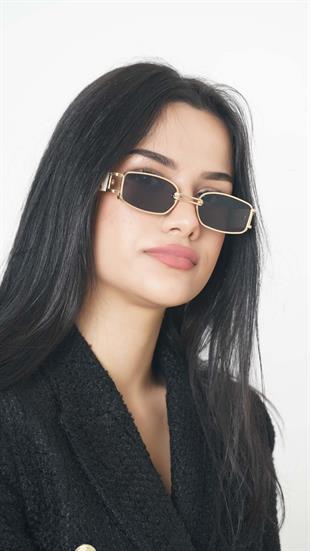 Angel Eyes Dikdörtgen Siyah Unisex Güneş Gözlüğü YW-8032BB