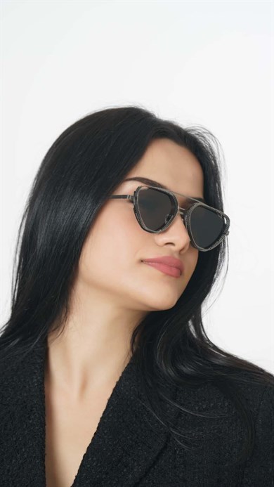 Angel Eyes Geometrik Çerçeve Unisex Güneş Gözlüğü B4935