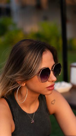 Angel Eyes Geometrik Siyah Kadın Güneş Gözlüğü AE1748C1B2862