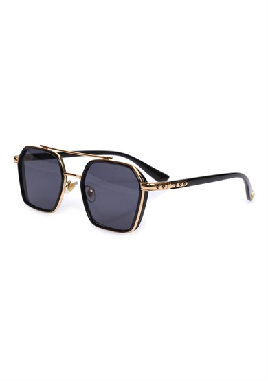 Angel Eyes Gold Çerçeve Siyah Cam  Kadın Güneş Gözlüğü AE0039C2