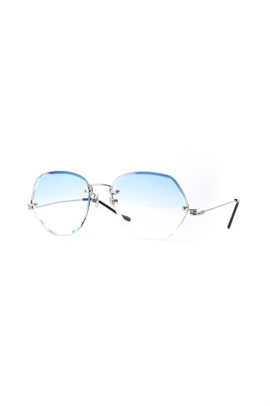Angel Eyes Geometrik Mavi Kadın Güneş Gözlüğü AE1752C8B2921