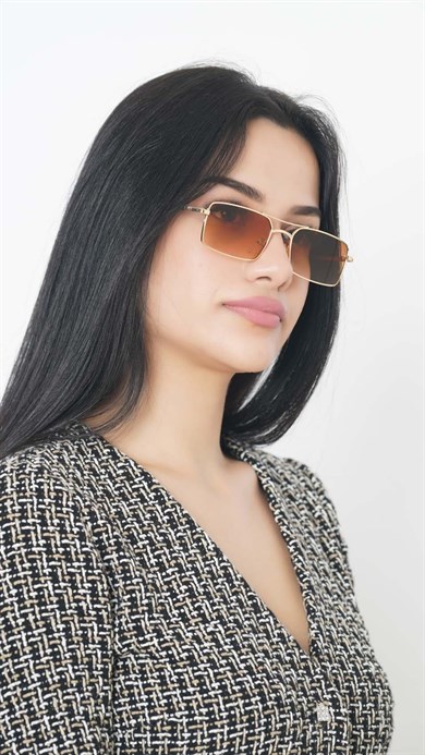 Angel Eyes Kahverengi Dikdörtgen Unisex Güneş Gözlüğü YW-0016B