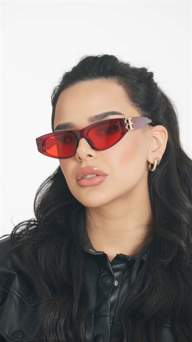 Angel Eyes Kırmızı Cat Eye Kadın Güneş Gözlüğü YW-BB02B
