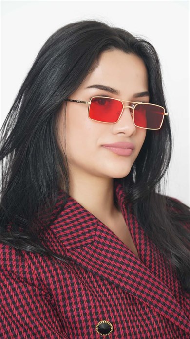Angel Eyes Mavi Dikdörtgen Unisex Güneş Gözlüğü YW-0016E