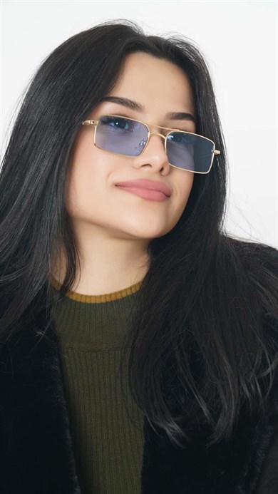 Angel Eyes Mavi Dikdörtgen Unisex Güneş Gözlüğü YW-0016D