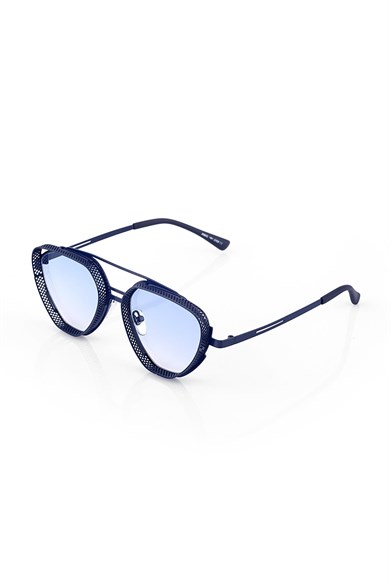 Angel Eyes Mavi Geometrik Çerçeve Unisex Güneş Gözlüğü B4941