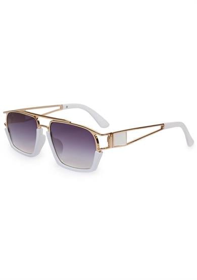 Angel Eyes Mor Camlı Beyaz-Rose Çerçeveli Unisex Güneş Gözlüğü AE0918C3