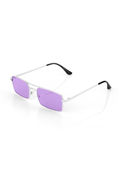 Angel Eyes Mor Dikdörtgen Unisex Güneş Gözlüğü YW-0016J