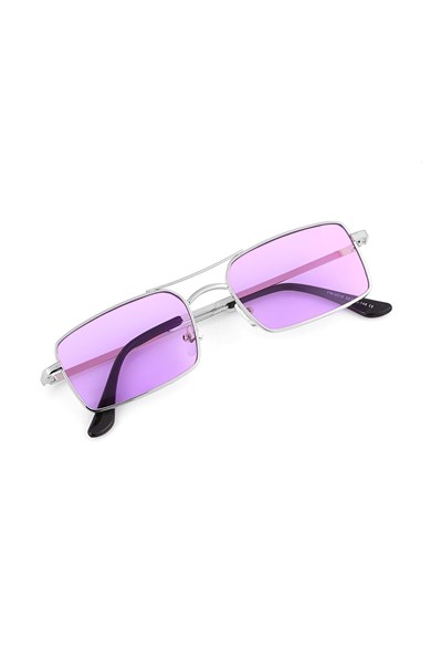 Angel Eyes Mor Dikdörtgen Unisex Güneş Gözlüğü YW-0016J