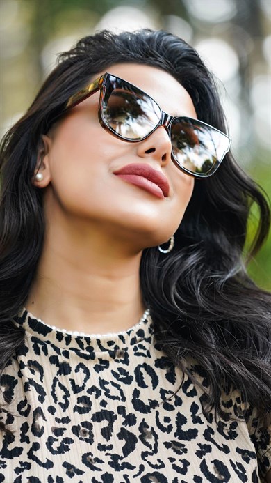 Angel Eyes Oval Leopar Kadın Güneş Gözlüğü AE2013C8B44101