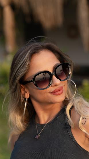 Angel Eyes Oval Siyah Kadın Güneş Gözlüğü AE2025C1B4614