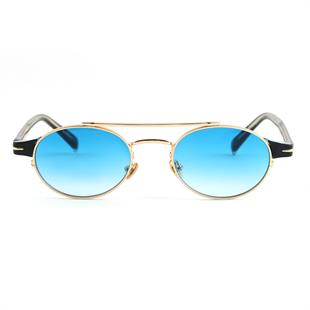 Angel Eyes Oval Tasarım Gold Siyah Çerçeve Mavi Cam Kadın&Erkek Güneş Gözlüğü Db1042/s
