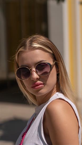 Angel Eyes Oval Vintage Siyah Unisex Güneş Gözlüğü AE2038C2B4777