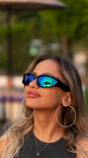Angel Eyes Rüzgar Korumalı Siyah Aynalı Unisex Güneş Gözlüğü AE9999C7