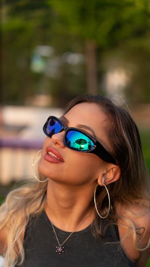 Angel Eyes Rüzgar Korumalı Siyah Aynalı Unisex Güneş Gözlüğü AE9999C7