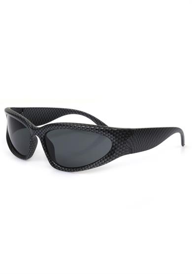 Angel Eyes Siyah Camlı Desenli Çerçeveli Unisex Güneş Gözlüğü AE8927C3