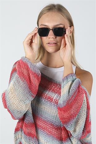 Angel Eyes Siyah Dikdörtgen Unisex Güneş Gözlüğü YW-2023A