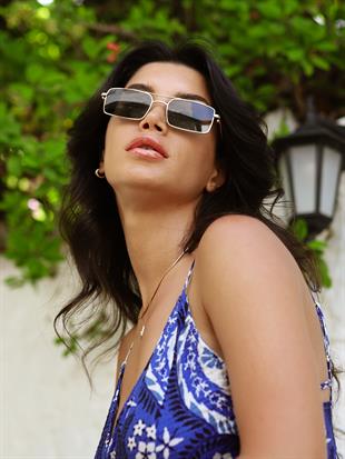 Angel Eyes Siyah Dikdörtgen Unisex Güneş Gözlüğü YW-0016L