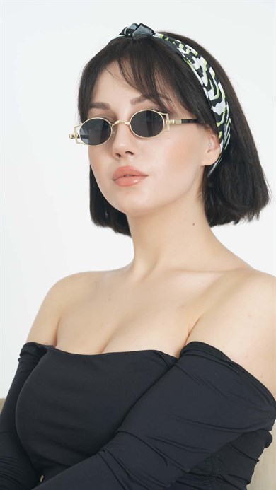 Angel Eyes Siyah Oval Kadın Güneş Gözlüğü YW-565E