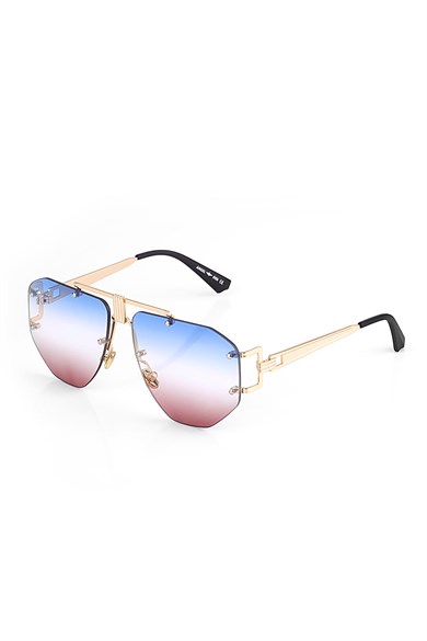 Angel Eyes Geometrik Mavi Unisex Güneş Gözlüğü AE2002C7B4438