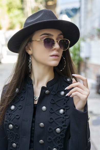 Angel Eyes Oval Siyah Unisex Güneş Gözlüğü AE2039C2B4782