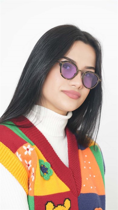 Angel Eyes Oval Mor Unisex Güneş Gözlüğü AE2049C9B4854